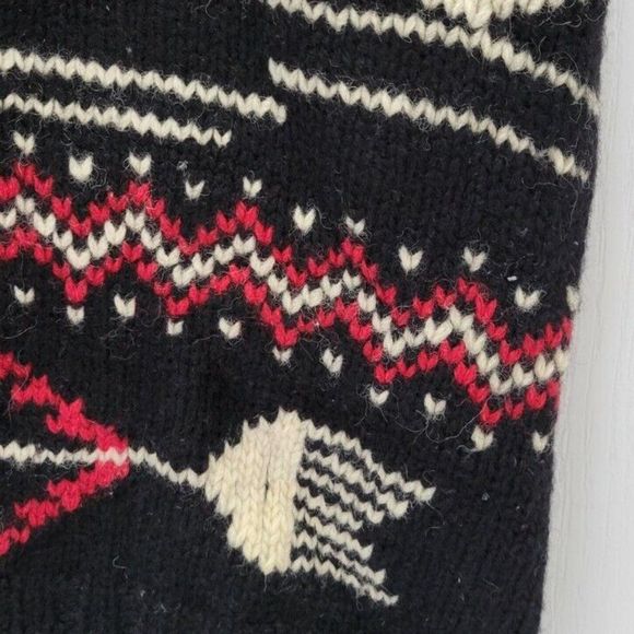Polo Ralph Lauren Wool Vest Knitted Aztec Argyle Black/Red Button Up Size Medium - Picture 8 of 12